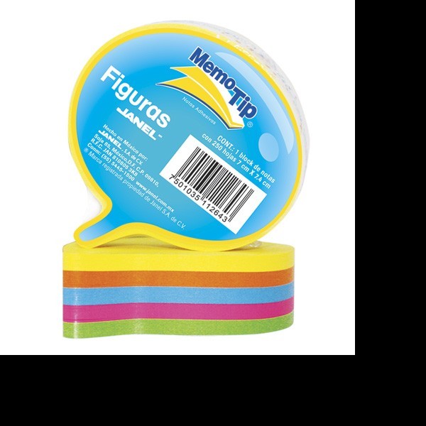 NOTAS ADH. FIGURA PENSAMIENTO MEMOTIP 250 HOJAS NEON BLOCK